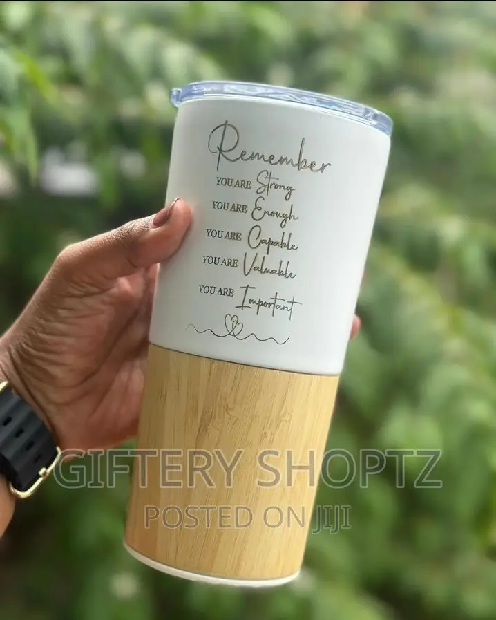 Stainless Steel Bamboo Thermal Travel Mug