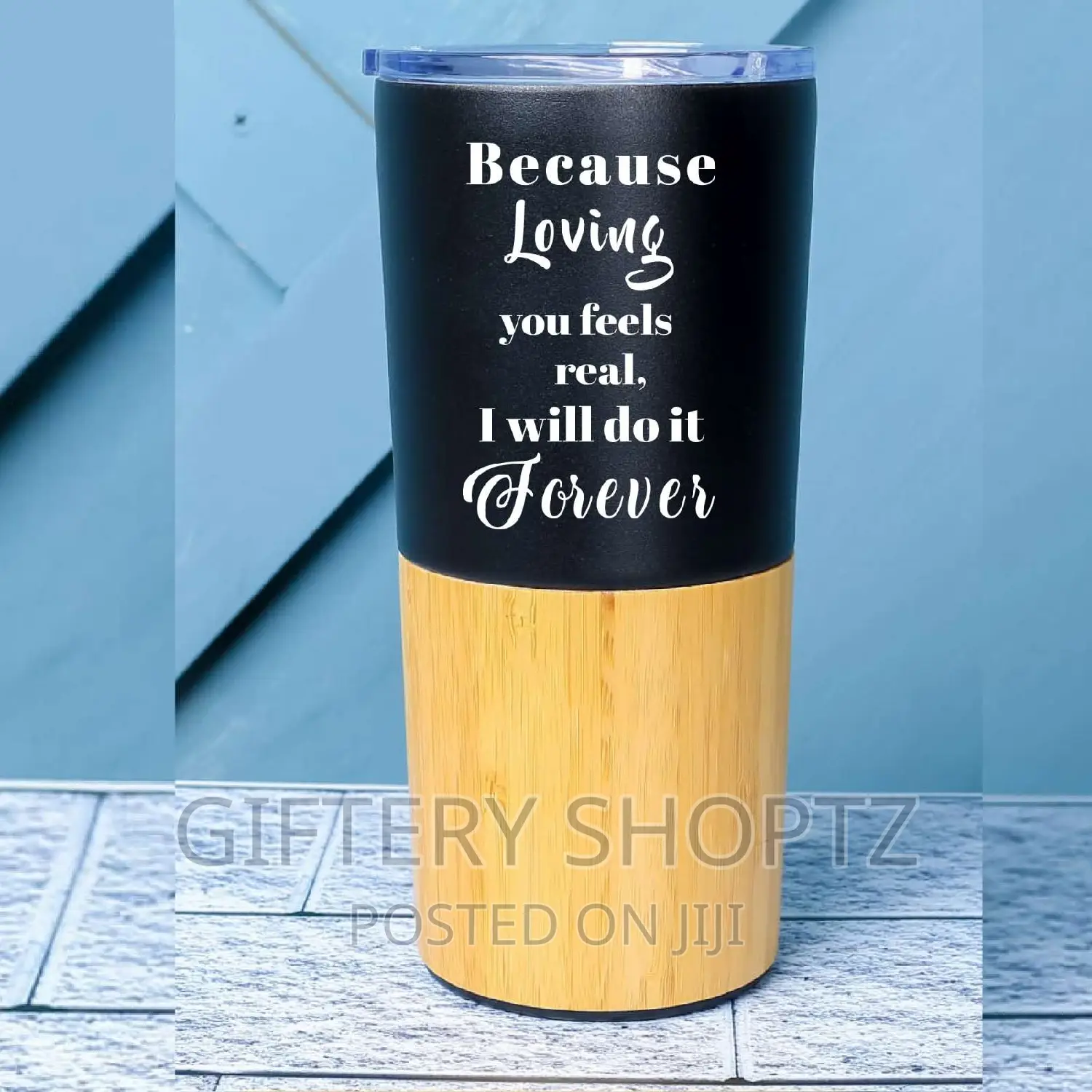 Stainless Steel Bamboo Thermal Travel Mug