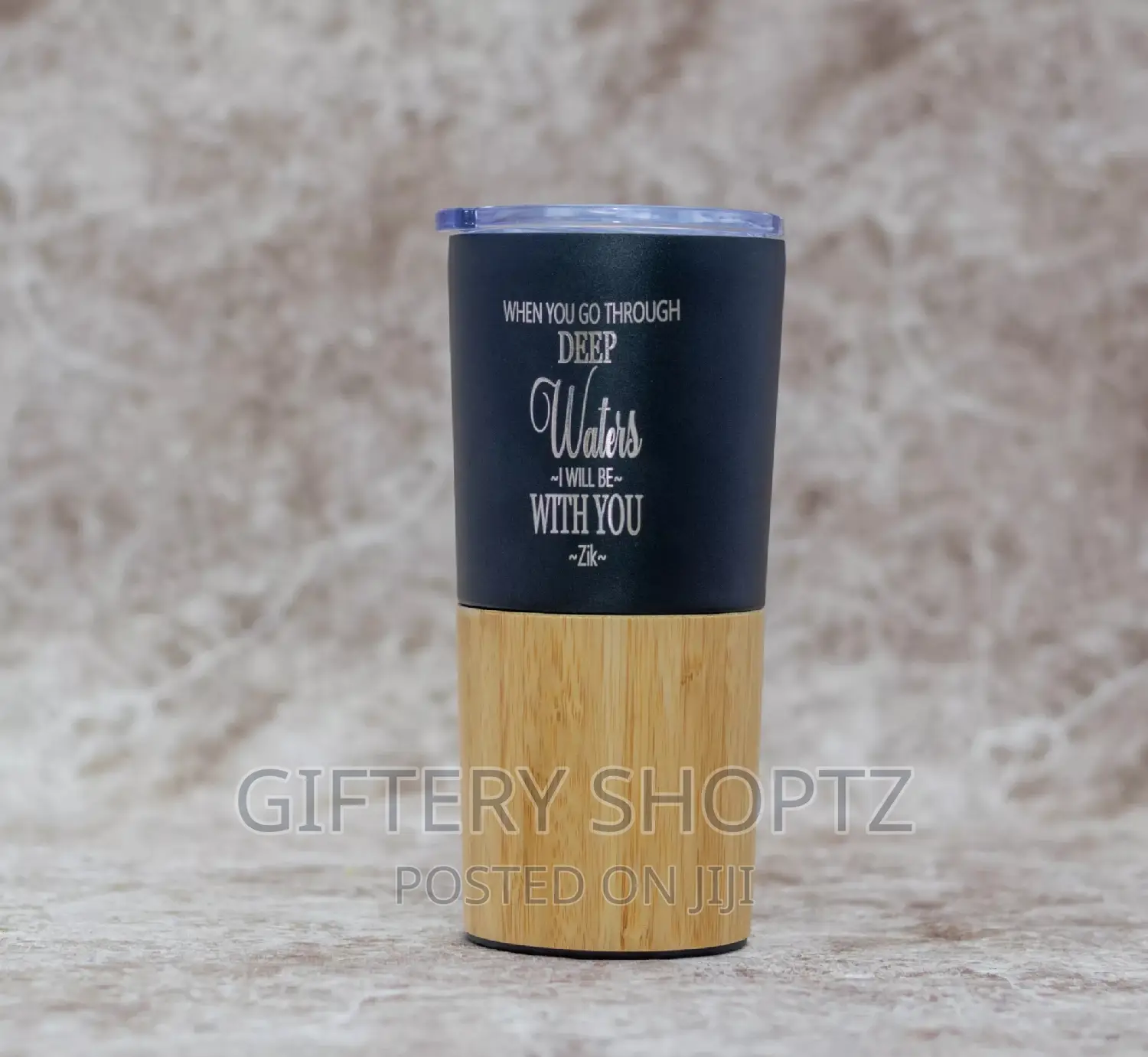 Stainless Steel Bamboo Thermal Travel Mug