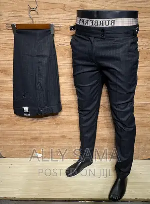 Mens Cloth Pants Black Lines Quality