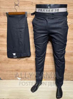 Mens Cloth Pants Black Lines Quality