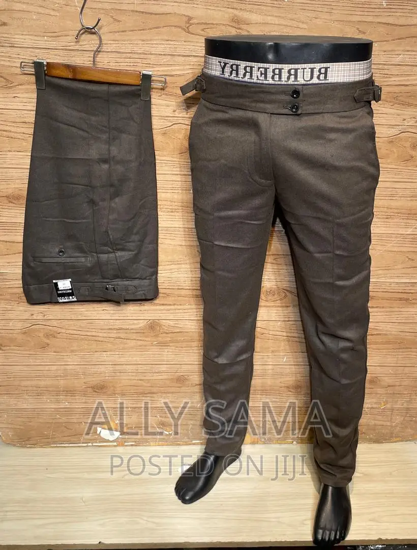 Mens Cloth Pants Brown Quality
