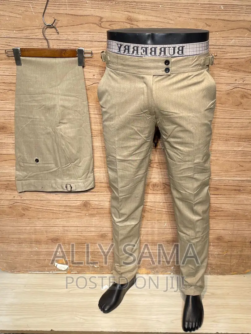 Mens Cloth Pants Brown Quality