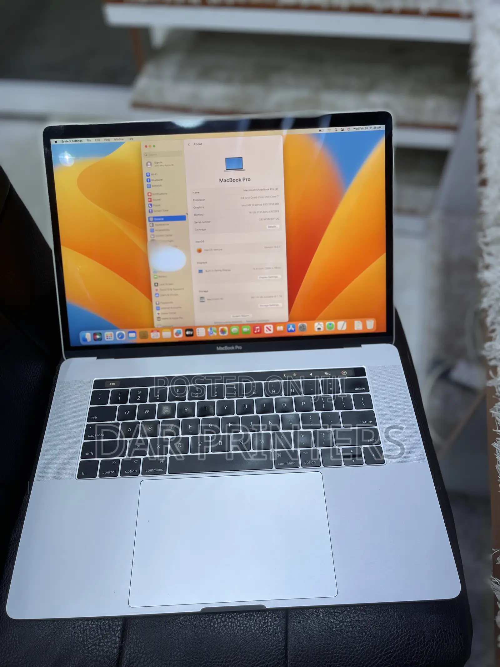 Laptop Apple MacBook Pro 2017 16GB Intel Core I7 SSD 1T