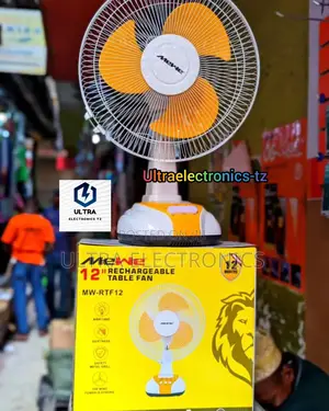 Mewe Rechargeable Table Fan With 12 Inches 