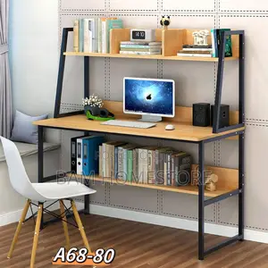 Laptop Study Table With Shelves