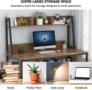Laptop Study Table With Shelves