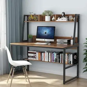 Laptop Study Table With Shelves