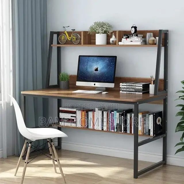 Laptop Study Table With Shelves