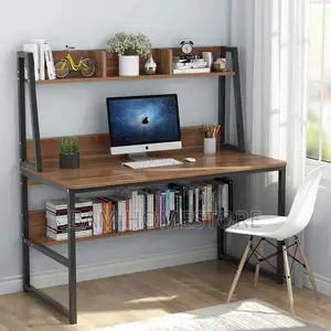 Laptop Study Table With Shelves
