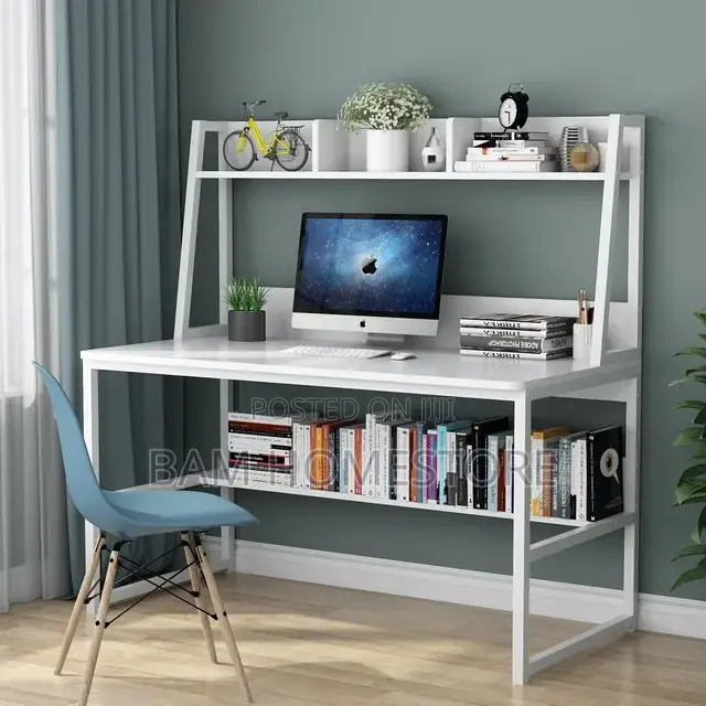 Laptop Study Table With Shelves