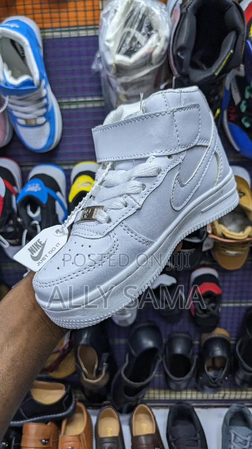 Kids Unisex Airforce Nike Sneakers White Full