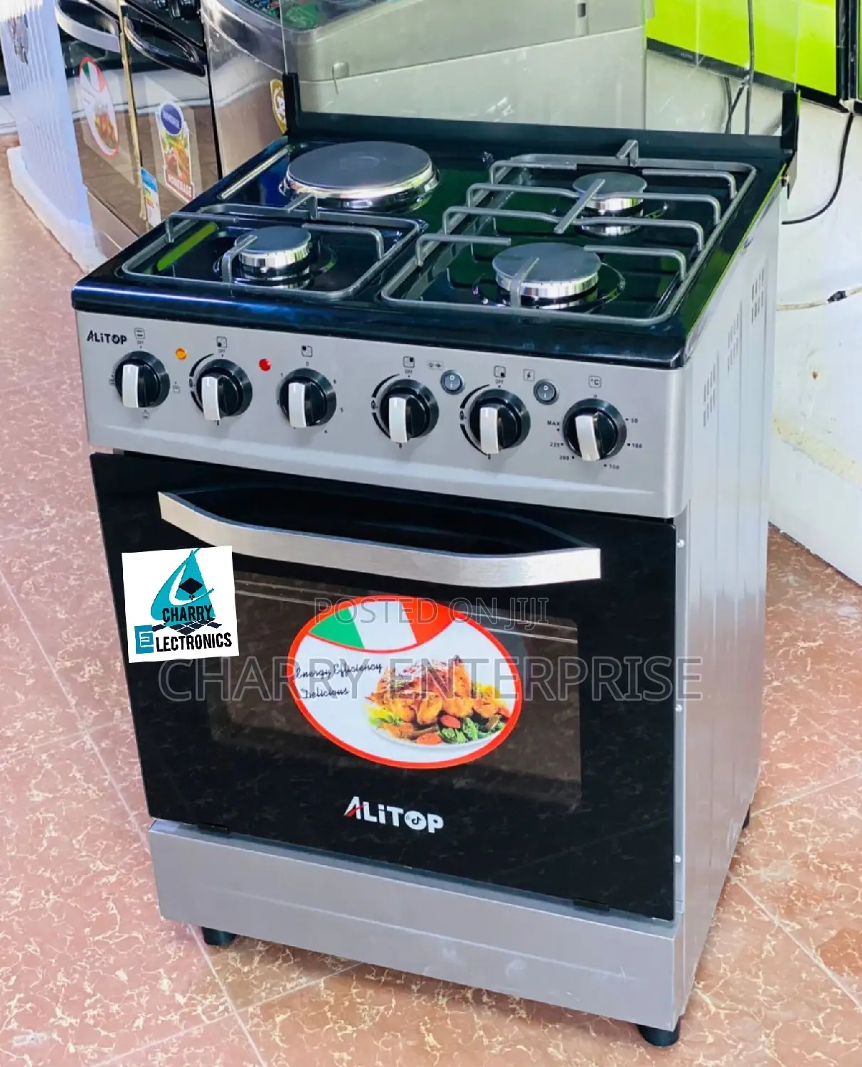 Alitop Cooker 3gas, 1electric 60 Cm* 60 Cm ELECTRIC OVEN