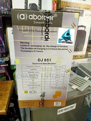 Aborder Rechargeable Speaker With Wireless Mic DJ85130W 8"