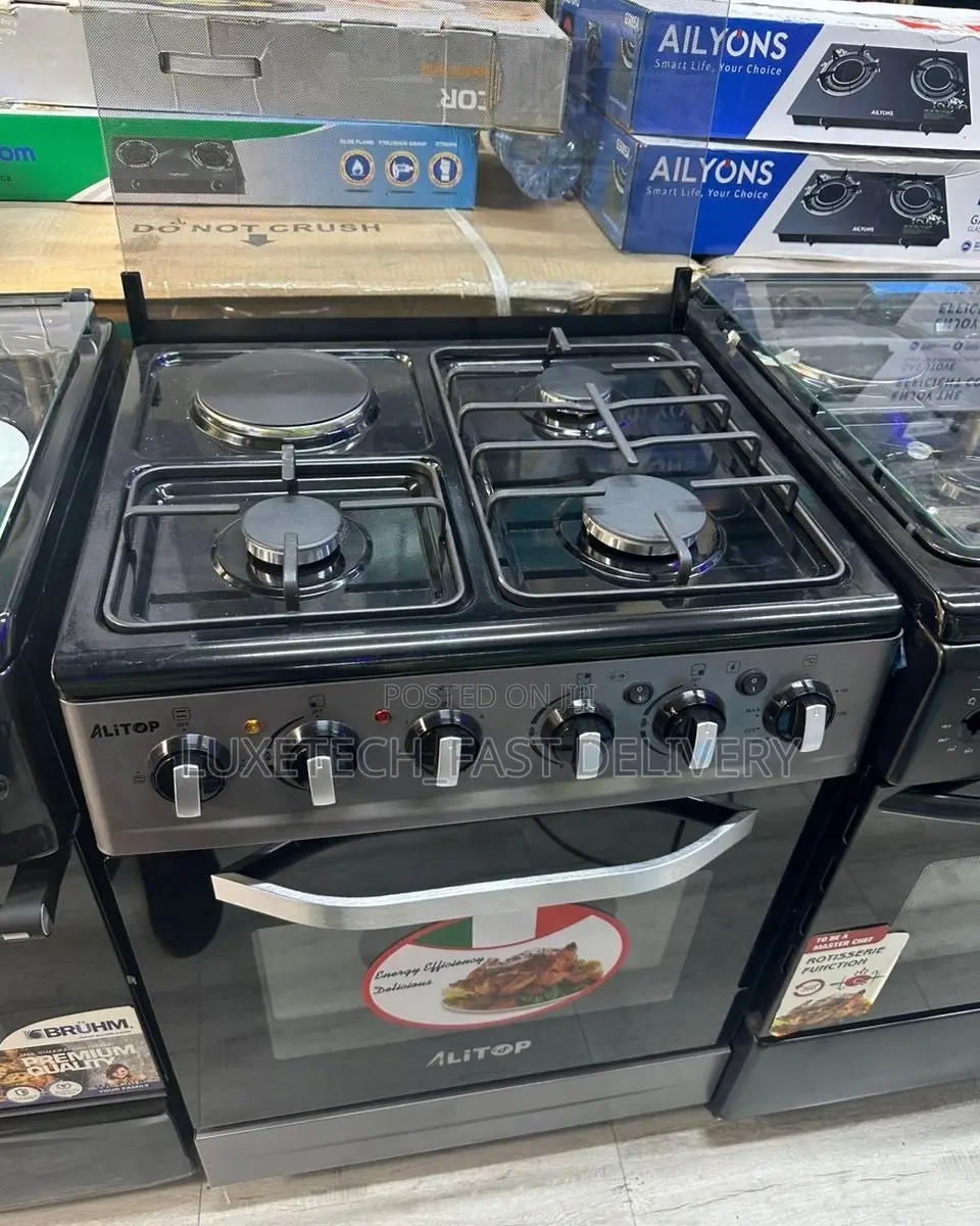 Alitop Gas and Electric Cooker 60*60 4 Plates With Oven