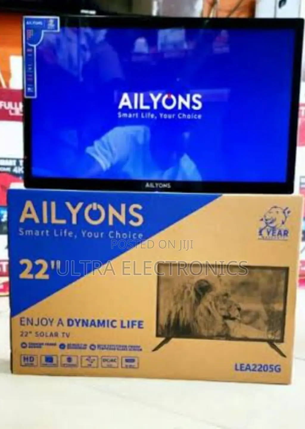 AILYONS HD TV With 22 Inches and Durable Screen