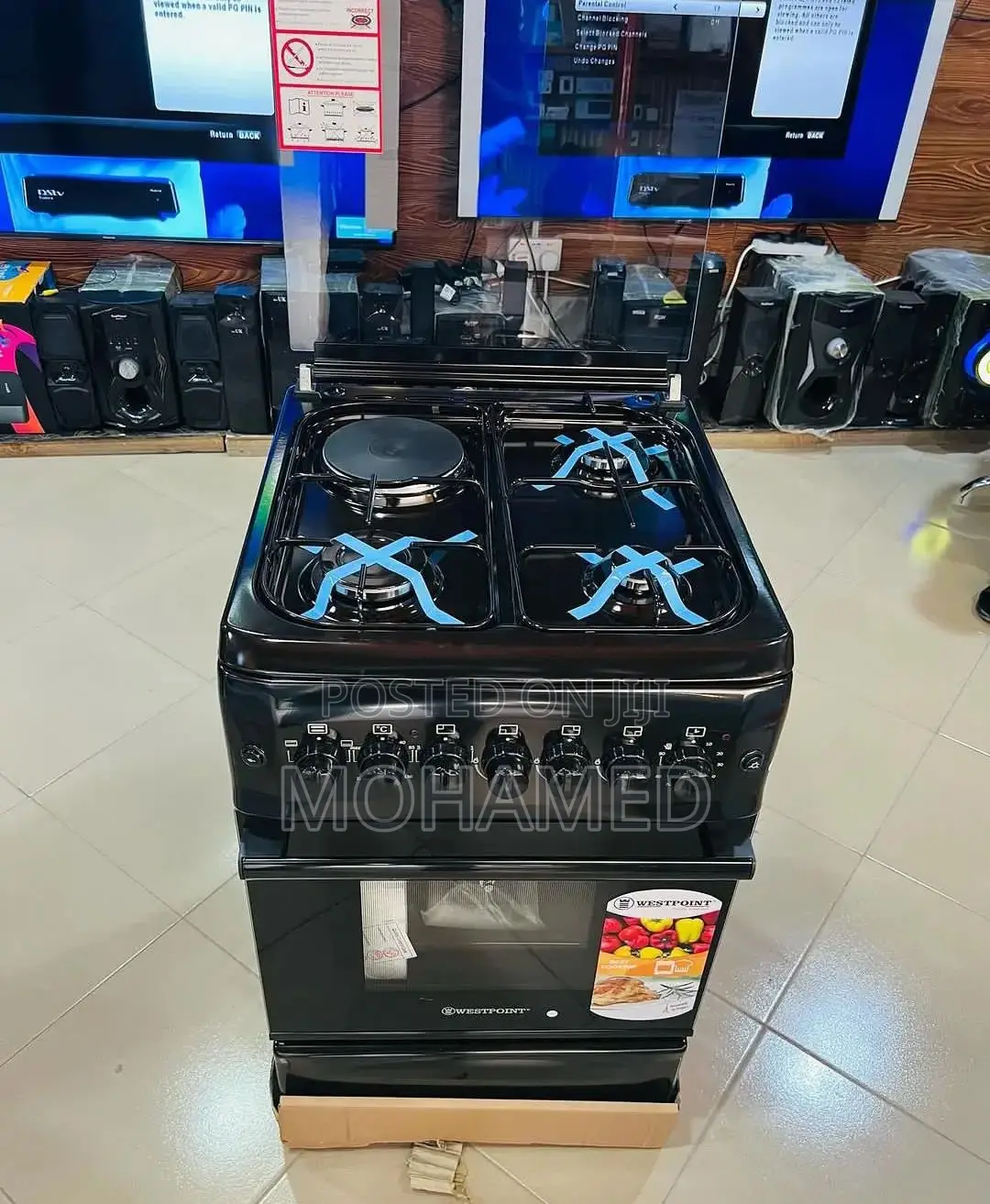 Westpoint 3 Gas 1electric Cooker/Jiko