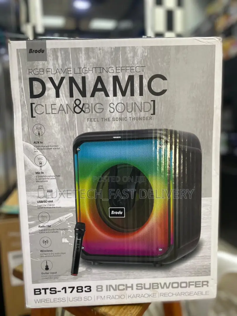 Brodu BTS-1783 Portable Party Speaker RGB Lighting Effects