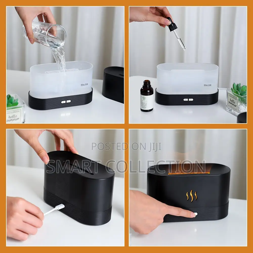 Flame Aromatherapy Essential Oil Diffuser Humidifier