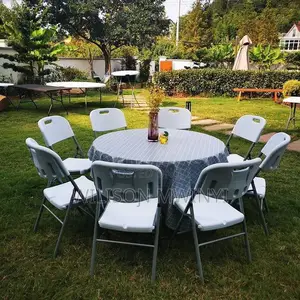 Round Folding Table+10 Chairs