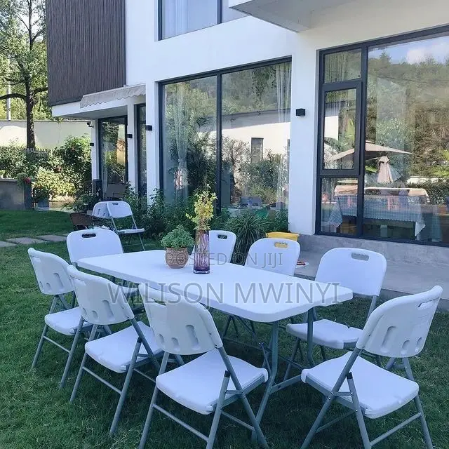 Folding Table+8 Chairs Full Set