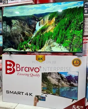 *Bravo Smart Tv 55” Inch FRAMELESS With Screen Share