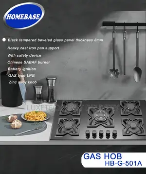 Homebase 5 Burners Gas Cooker | Gas Hob (Hb-G-501a)