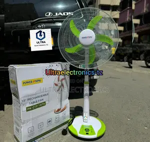 POWER KING Rechargeable Stand Fan With 18"