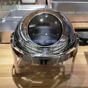 Stainless Steel Roll Top Chafing Dish., Silver Colour