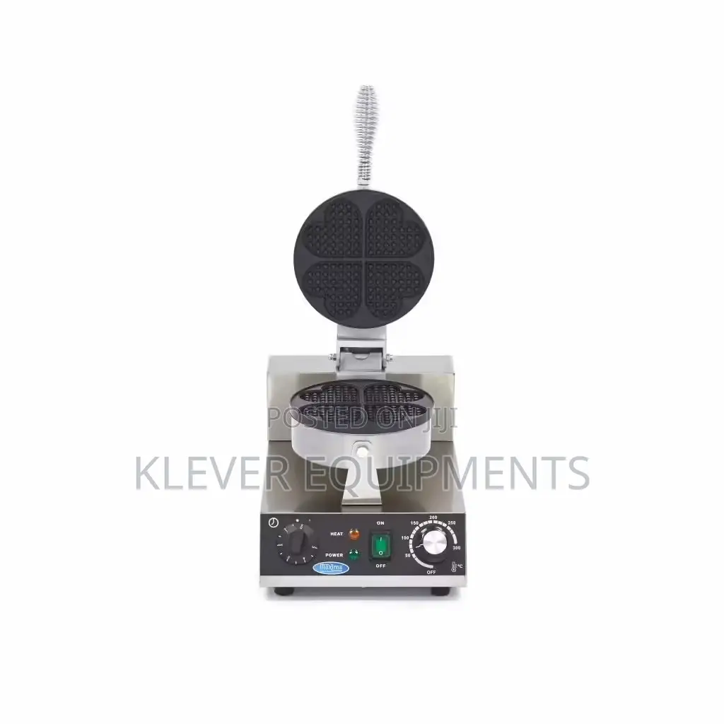 Stainless Steel Commercial Heart Shaped Waffle Maker