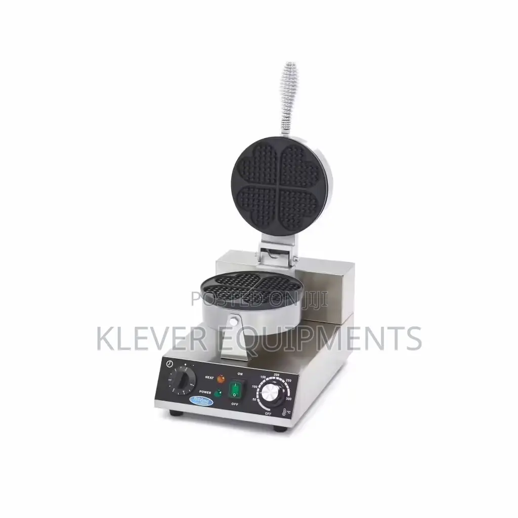 Stainless Steel Commercial Heart Shaped Waffle Maker