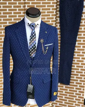 Suti Za Kiume | Men's Suits | Dotted Blue