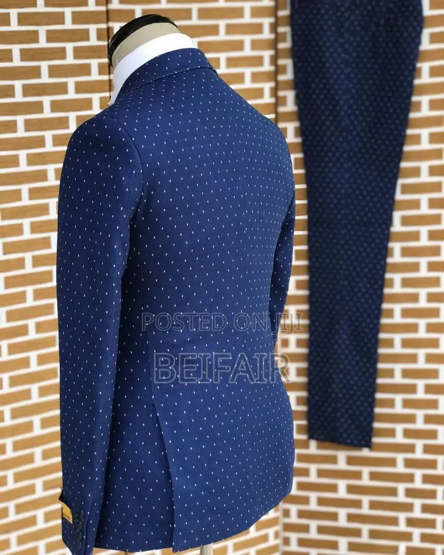 Suti Za Kiume | Men's Suits | Dotted Blue