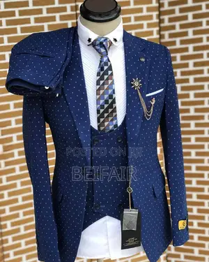 Suti Za Kiume | Men's Suits | Dotted Blue
