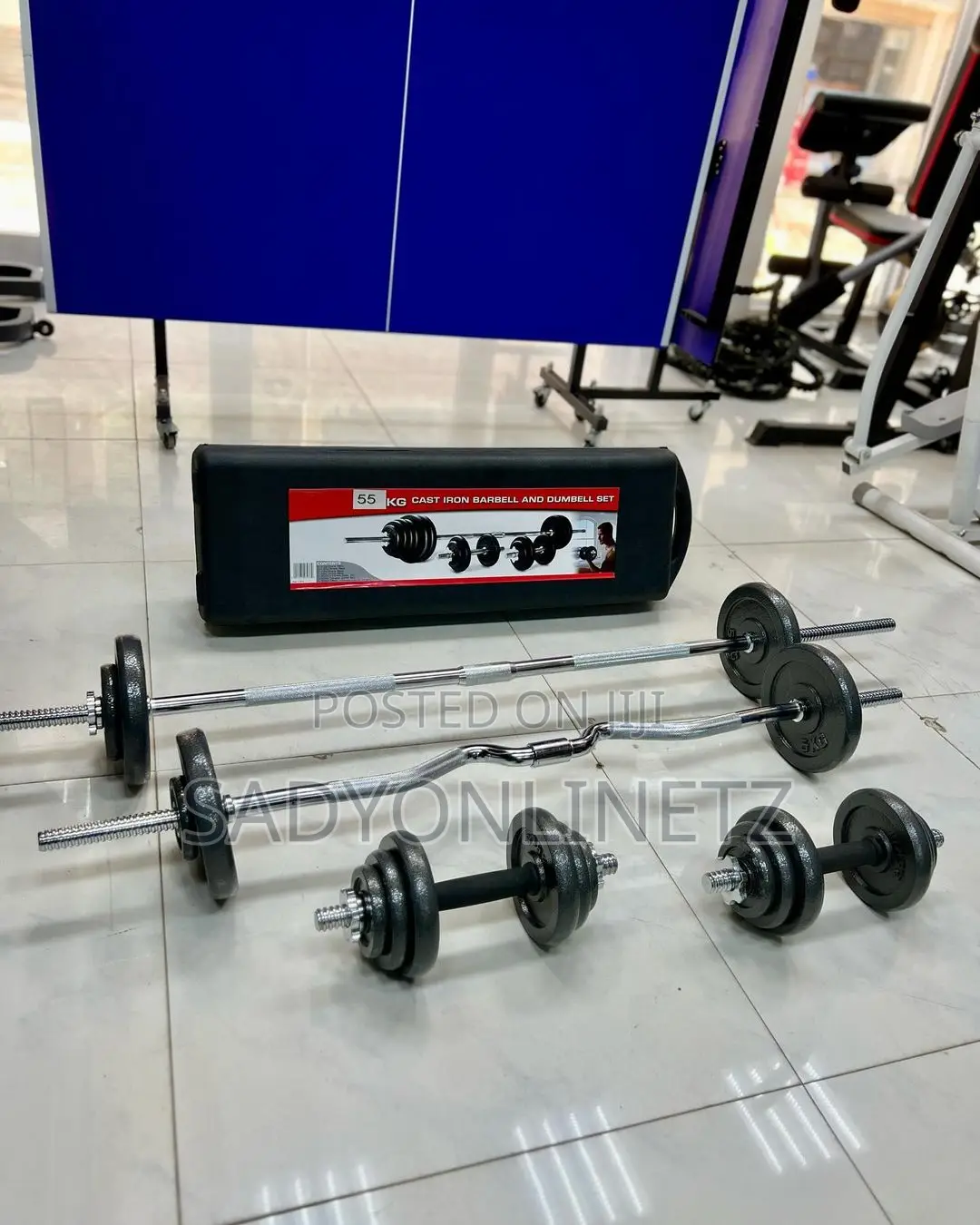 55kg Chrome Dumbbells Set