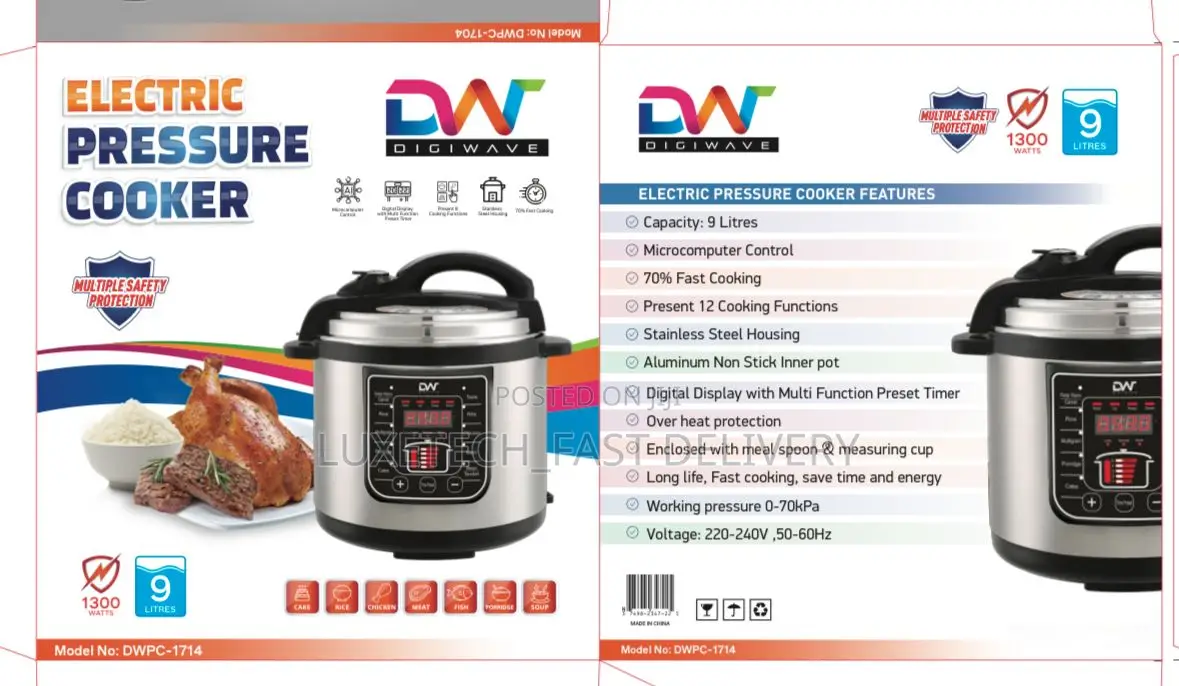 Digiwave Pressure Cooker 9l/Multi-Cooker