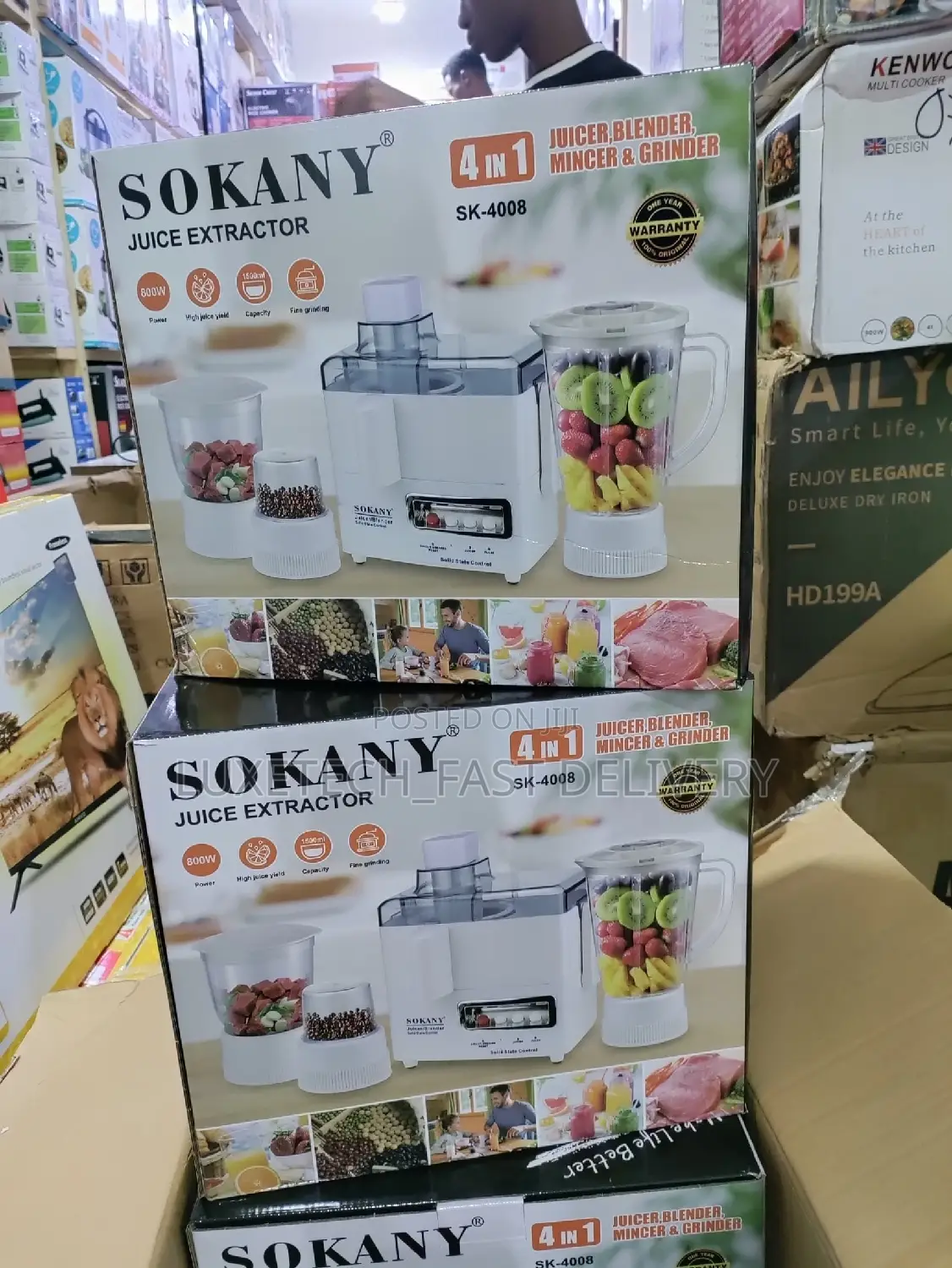 Sokany Juice Extractor and Food Processor 4 in 1 Function