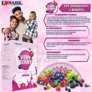 Edmark Very Berry Juice Safi Na Salama Inaotibu Magonjwa Nk.