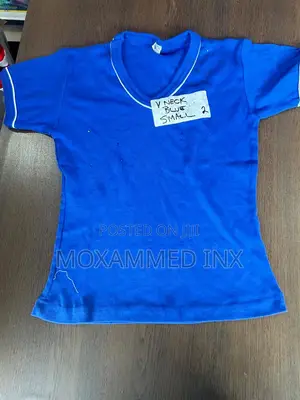 V-Neck Blue Small Shirt