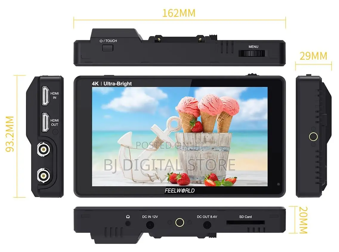 Feelworld LUT6 6" 2600 Cd/M2 HDMI Touchscreen Monitor