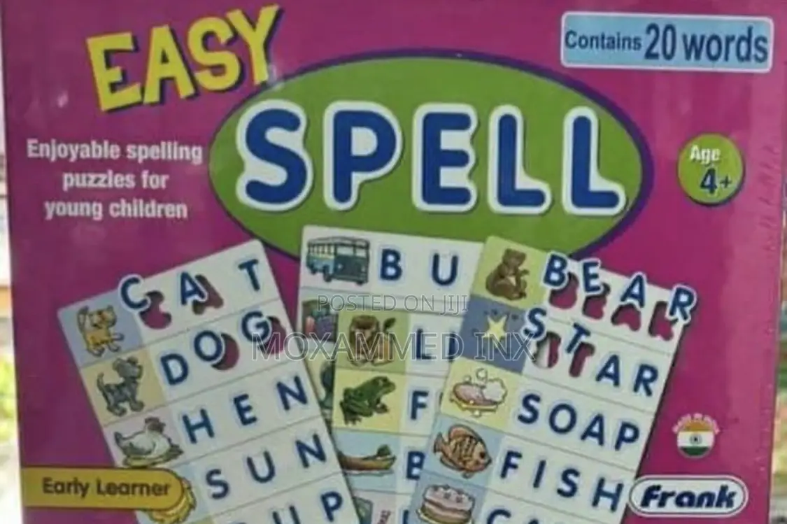 20 Words Easy Spell Gameboard