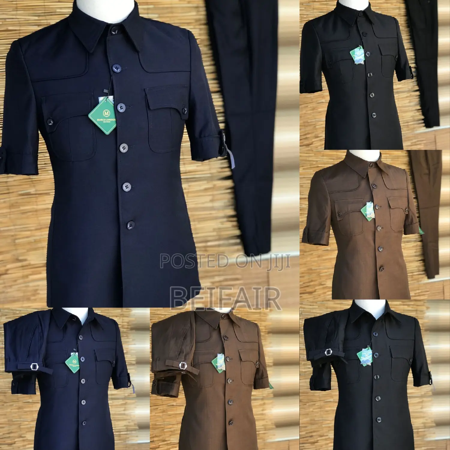 Kaunda Suti Mikono Mifupi | Short Sleeves Kaunda Suits