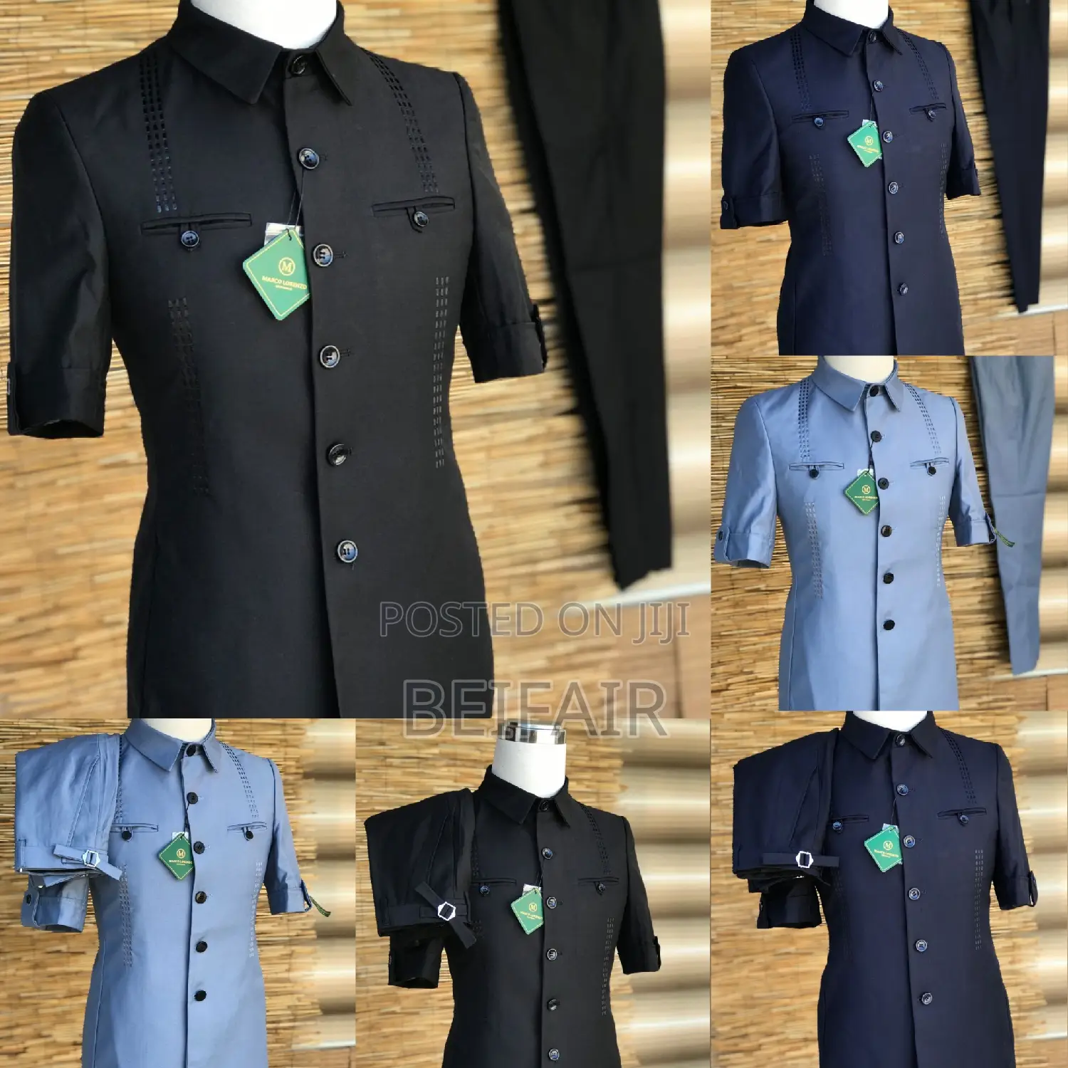 Kaunda Suti Mikono Mifupi | Short Sleeves Kaunda Suits