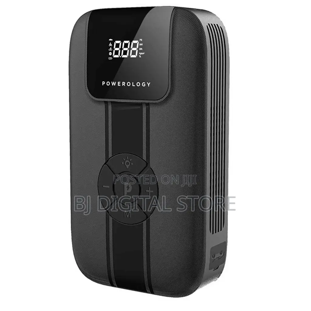 Powerology Jump Starter With Air Compressor, Powerbank, LED