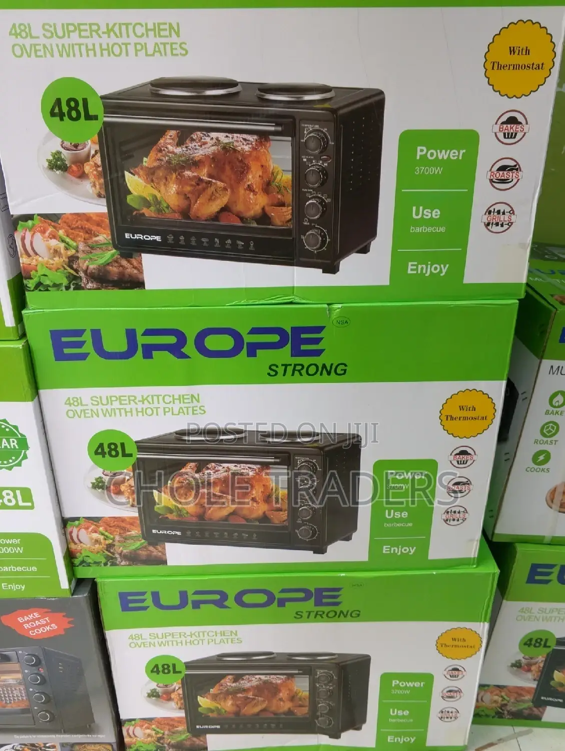 Super Kitchen Oven With Hot Plates (48-Liters)