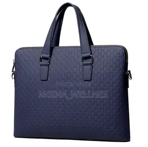 Pure Leather Blue Handbags