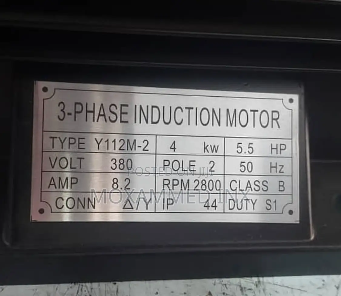 Induction Motor 3 Phase 4kw 5.5hp