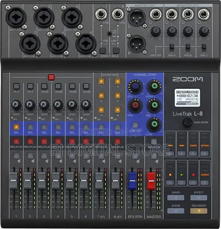 Zoom Livetrak L-8 Portable 8-Channel Digital Mixer and Multi