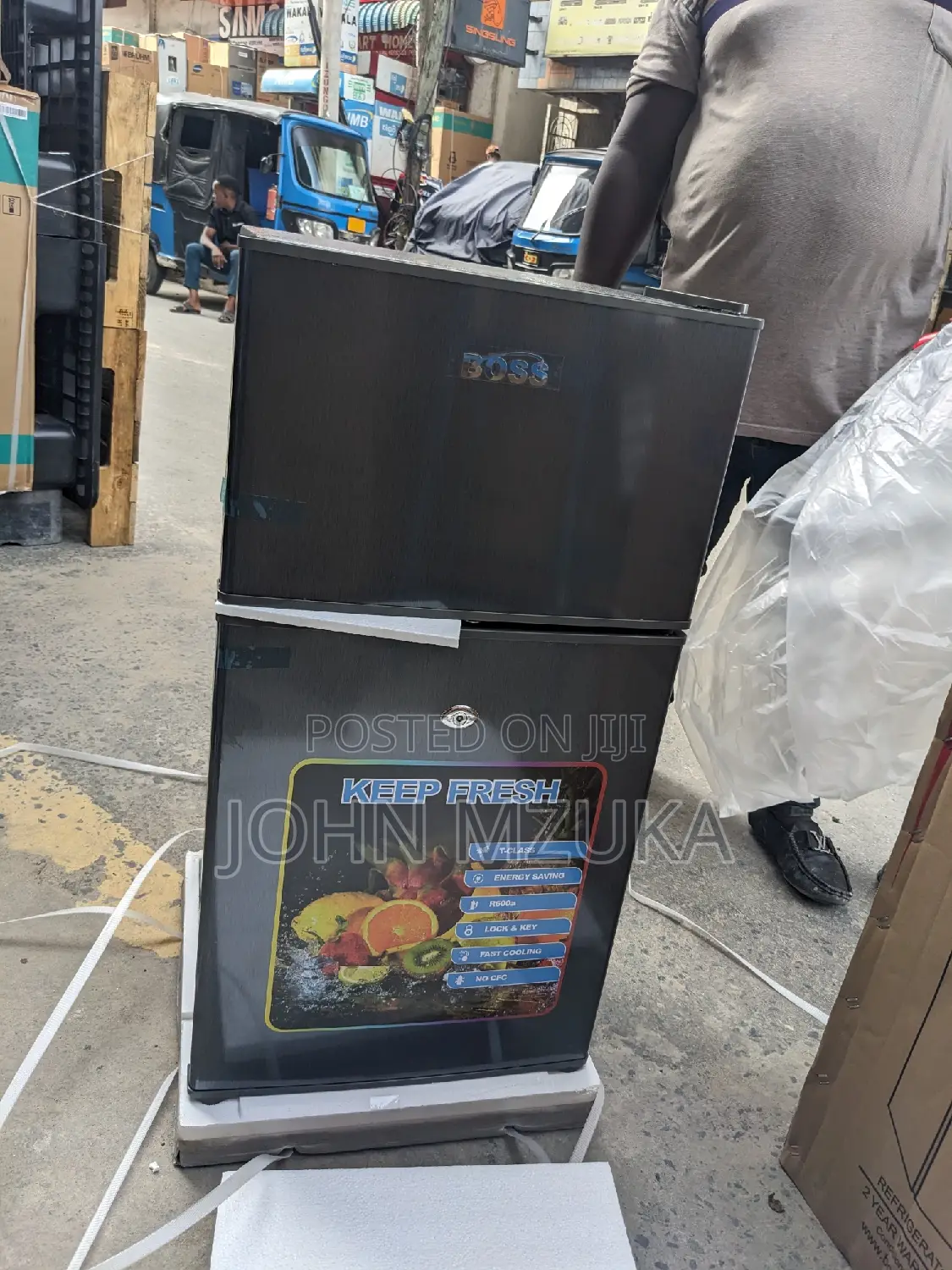 Fridge Aina Ya Boss Liter 98 Milango Miwili, Ina Warranty