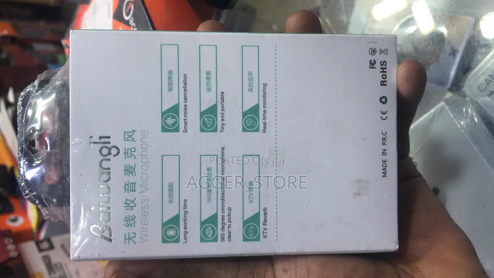 BAIWANGLI Wireless Microphone (DOUBLE) With Charging Case